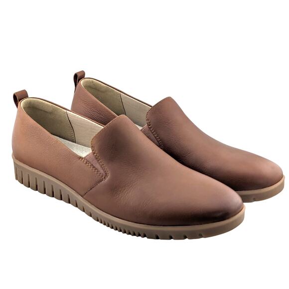 Dansko Linley Tan Burnished Calf Leather Loafers Womens EU 41 US 10-10.5 Slip On - Picture 1 of 12